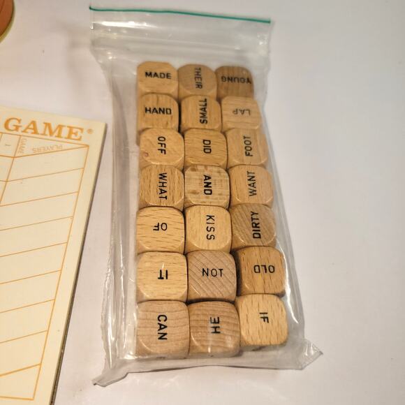 Vintage 1971 Scrabble Sentence Cube Board Game by Selchow & Righter - Picture 8 of 16